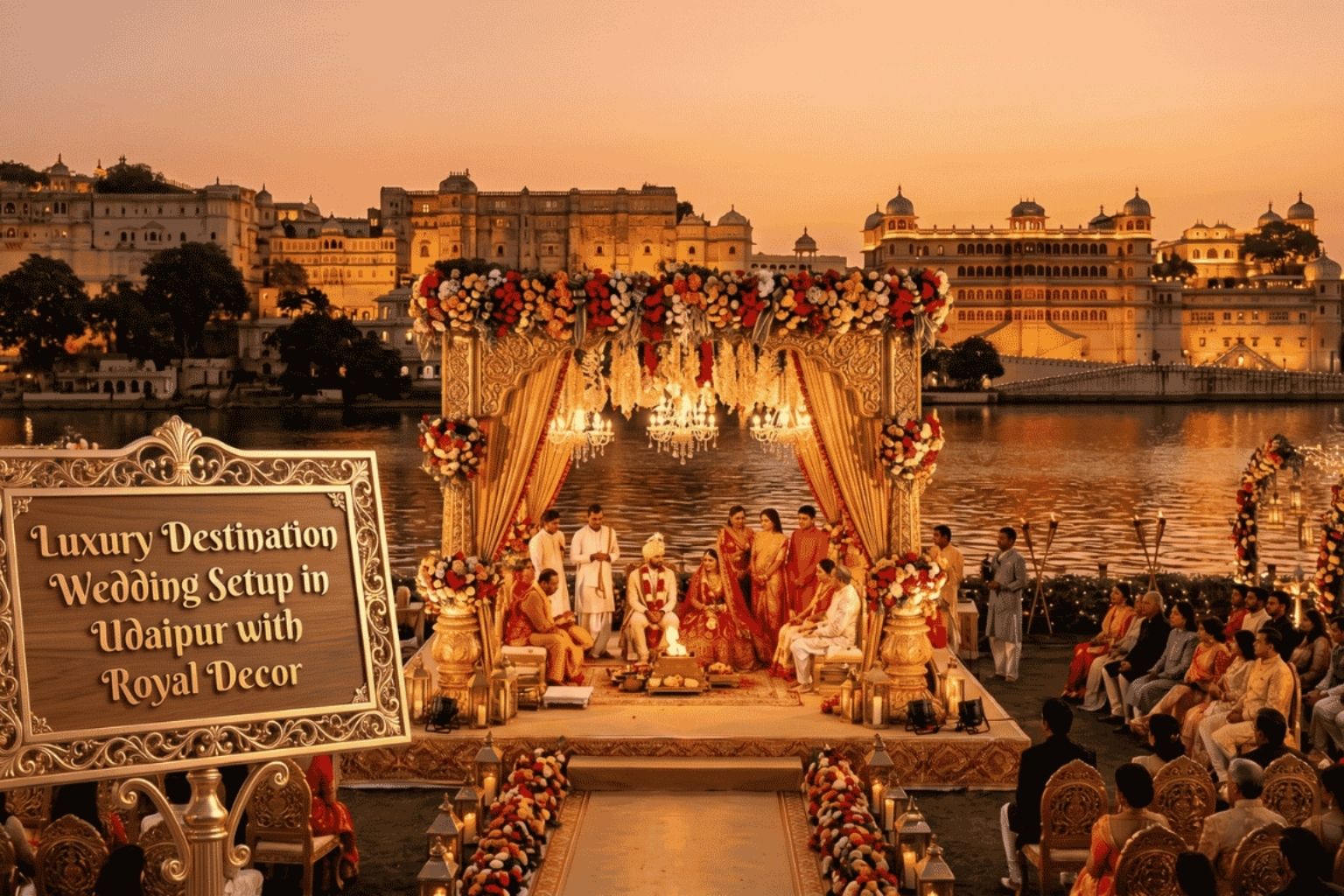 Luxury destination wedding setup in Udaipur by wedding planner