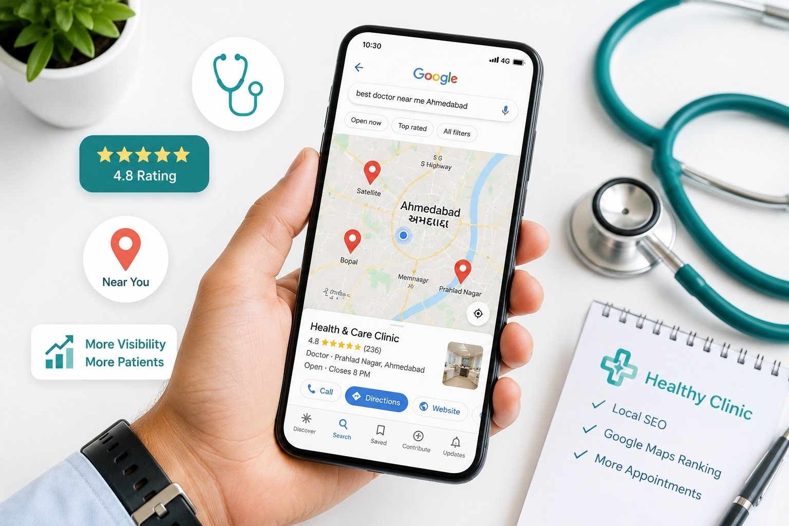 Local SEO for Doctors on Google Maps Ahmedabad